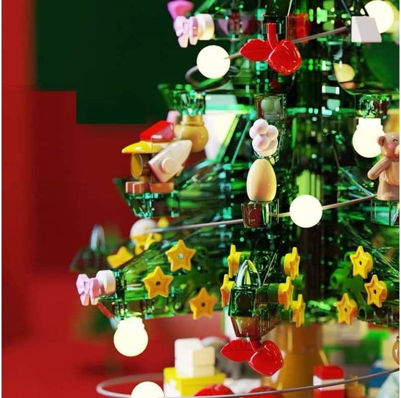 Albero Di Natale Da Costruire Idea Regalo Carillon Sonoro Con Luci Musica Costruzioni Mattoncini Giochi Giocattoli per Bambini
