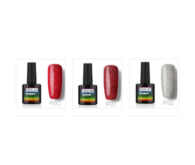 Nail Free, Long-Lasting, Non-Toxic, Nail Polish, ROSALIND Phototherapy Glue, Star Studded Rainbow System.