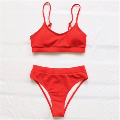 Women'S Single Split Bikini Swimsuit Reveals