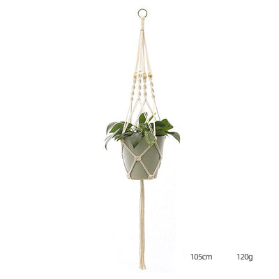 Custom Hand-Knitted Hanging Flowerpot Net Bag