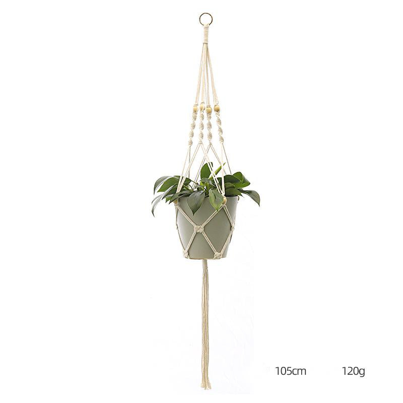 Custom Hand-Knitted Hanging Flowerpot Net Bag