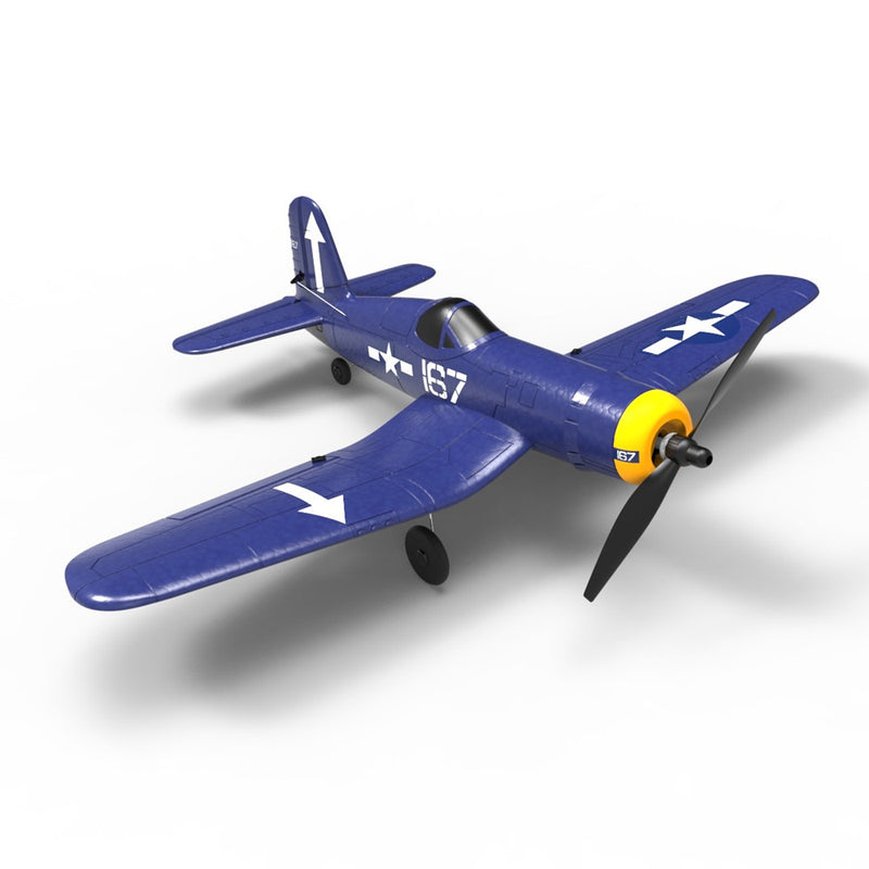 Three Batteries- Mini F4U EPP 400Mm Wingspan 2.4G 6-Axis Gyro One Key Return Aerobatic Indoor RC Airplane Trainer Fixed Wing RTF for Beginner