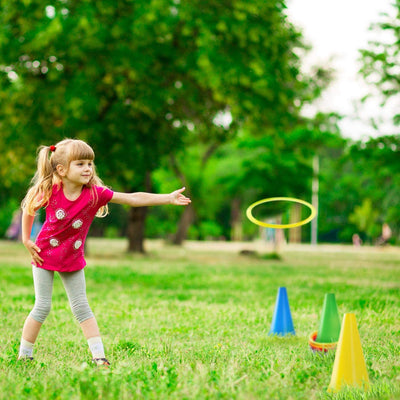 3 in 1 Set Da Gioco Del Lancio Dell'Anello Set Di Giochi Di Carnevale Con Sacchetti Di Fagioli Coni Di Plastica Anelli Da Lancio per Bambini E Adulti