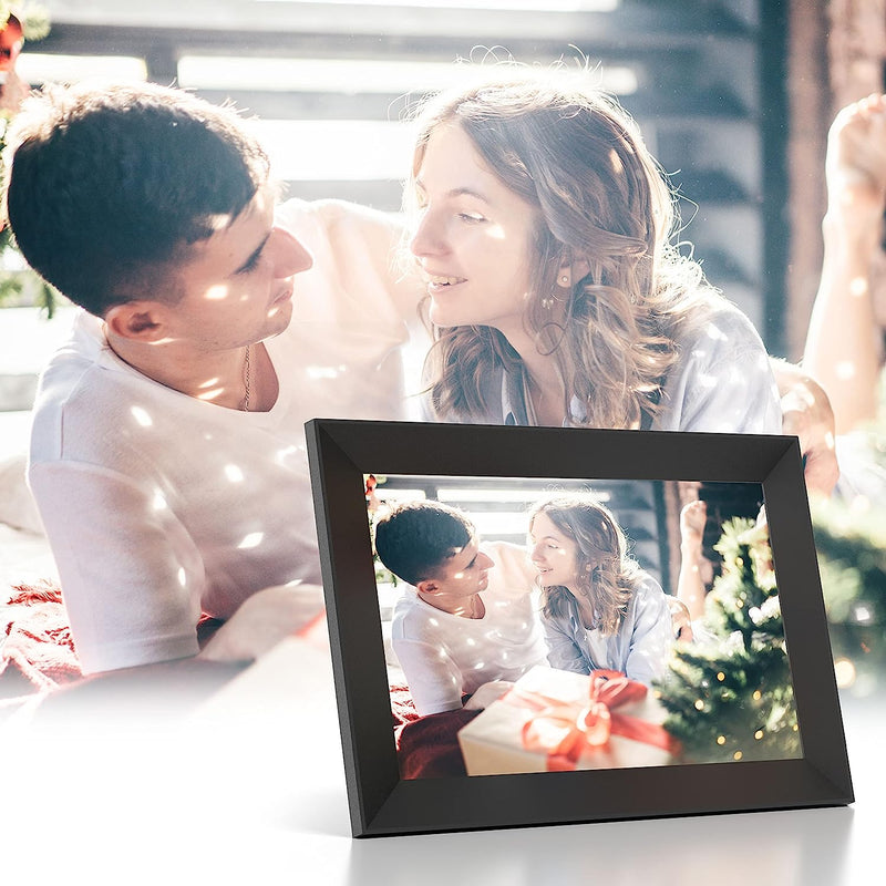 Frame Di Foto Digitale Wi-Fi Da 10,1 Pollici, Touchscreen 1280 X 800 IPS, Cornice Elettronica Con Memoria Da 16 GB, Rotazione Automatica, Montaggio a Parete, Foto E Video Tramite APP Frameo