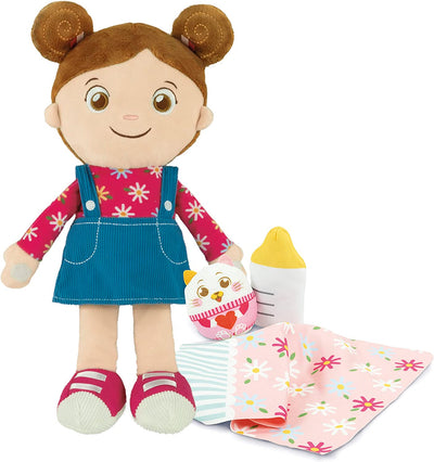 - Olivia, My Soft Doll Stoffa 100% Lavabile, Bambola Bambina Con Accessori, Gioco Prima Infanzia 1 Anno (Versione in Italiano), Multicolore, 17737