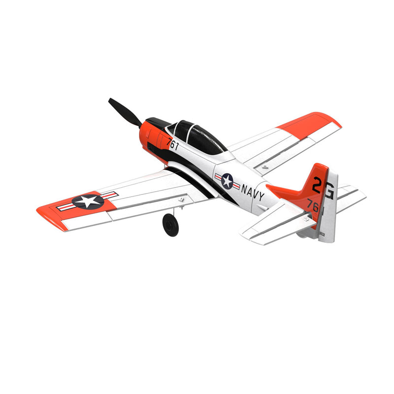 Mini T-28 Trojan 761-9 EPP 400Mm Wingspan 2.4G 6-Axis Gyro RC Airplane Trainer Fixed Wing RTF Mode 2 One Key Return for Beginner Two Batterries/Three Batterries