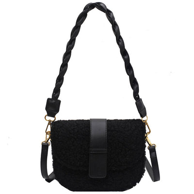 Fashion Plush Autumn and Winter Simple One-Shoulder Messenger Bag