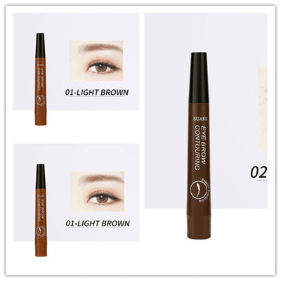 Four-Headed Eyebrow Pencil Long-Lasting No Blooming