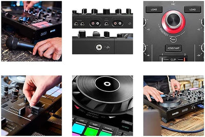 Djcontrol Inpulse 500 Controller DJ USB a Doppio Banco per Serato DJ Lite E DJUCED (Inclusi) — Interfaccia Audio Integrata, 16 Pad RGB Retroilluminati