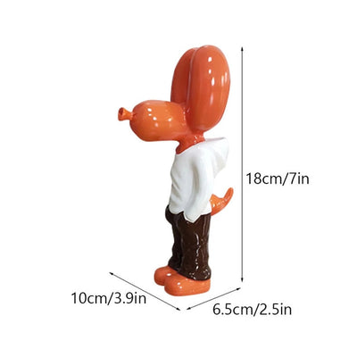 Nordic Style Balloon Dog Doll Insert Pocket Resin Ornament