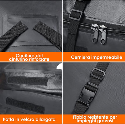 425L Borsa Portatutto per Tetto Dell'Auto Car Rooftop Cargo Bag Sacchetto Di Carico Del Sacchetto Di Tetto Dell'Automobile Impermeabile Durable Box Box Da Tetto per Viaggi, Nero