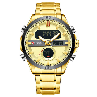 Men'S Multifunctional Electronic Waterproof round Watch