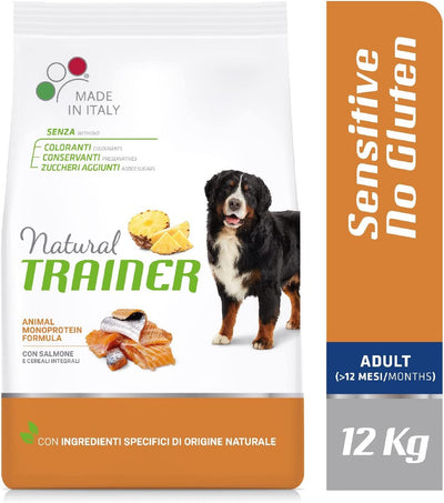 Natural  Sensitive No Gluten Cibo per Cani Adulti Con Salmone - 12Kg