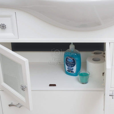 Arredo Bagno Completo Shabby Chic 105Cm Mobile Con Lavabo