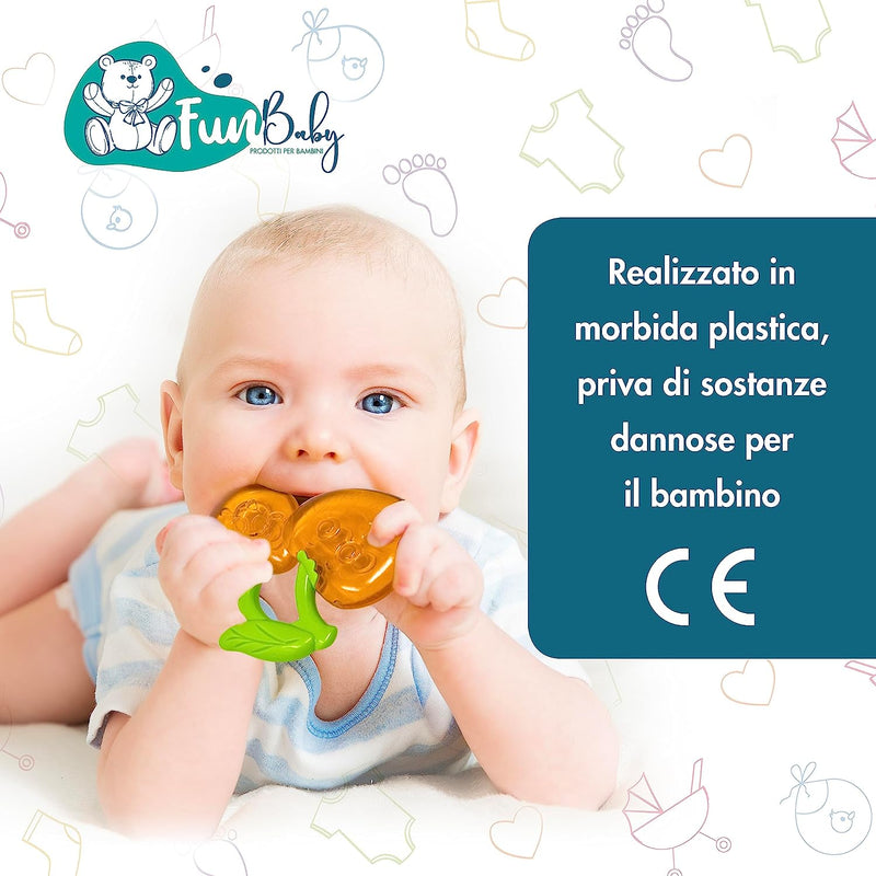 Funbaby Massaggia Gengive Neonati per Dentizione - Giochi Dentizione Neonato Morbido E Stimolante Con Ebook