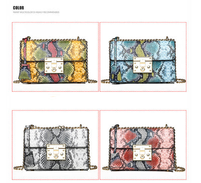 Serpentine Small Square Bag Korean Fashion Chain Bag