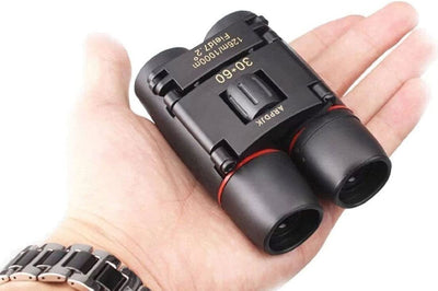 30X60 Compatto Mini Binocolo Potente Notturno Telescopio Pieghevole Con Panno Pulito E Custodia, Professionale Binocoli Tascabile Leggero per Adulti, Bambini, Osservazione Di Uccelli