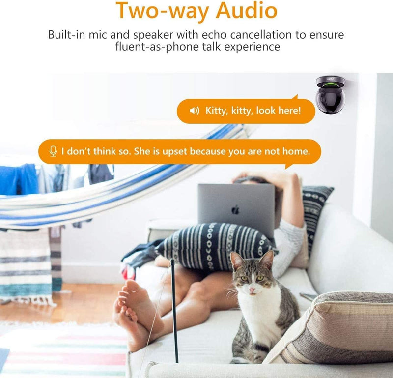 Telecamera Wi-Fi Interno, Videocamera Di Sorveglianza 1080P, Crociera Automatica & Tracciamento Intelligente, Sirena+Faretto & Audio Bidirezionale, Compatibile Con Alexa, Ranger PRO Aggiornato