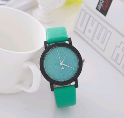 Stylish and Simple Starry Belt Watch, Female Frosted Quartz Watch Student Couple Watch Pair