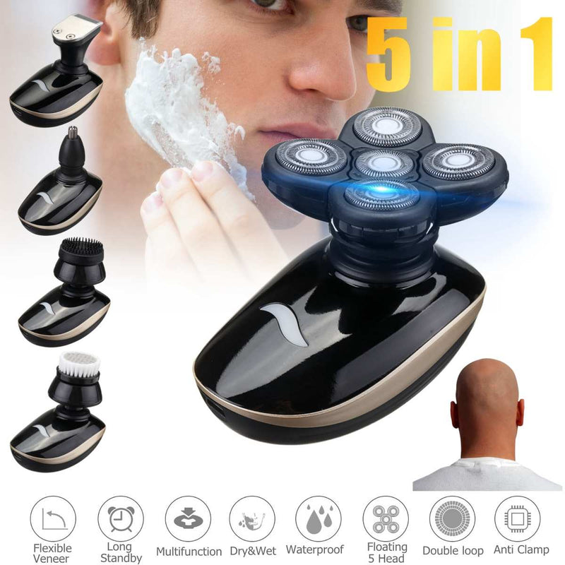 5 in 1 4D Rechargeable Bald Head Electric Shaver