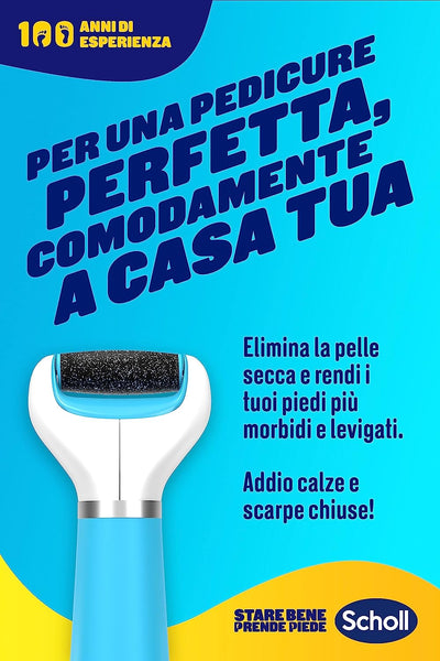 Velvet Smooth, Roll Professionale per Pedicure Con Cristalli Di Diamante, Lima Elettrica per Pelle Secca E Talloni Screpolati, Testina Intercambiabile Ad Azione Esfoliante per Piedi Morbidi