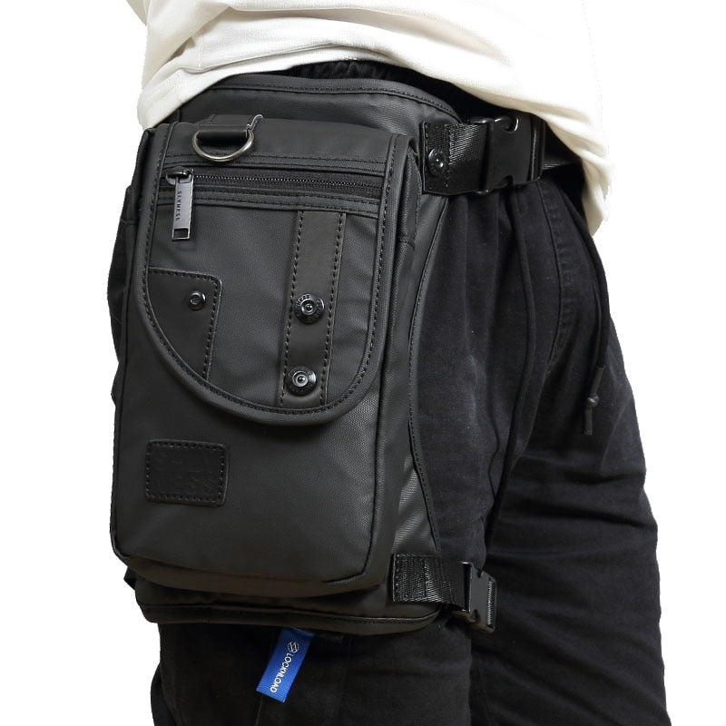 Flow Leg Bag Fashion Chest Bag Multi-Function Pocket Waterproof Nylon Material Lightweight Men&