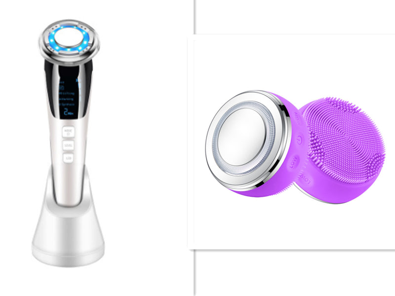 Ultrasonic LED Photon Vibration Light Therapy Massage Apparatus Micro-Current Beauty Apparatus