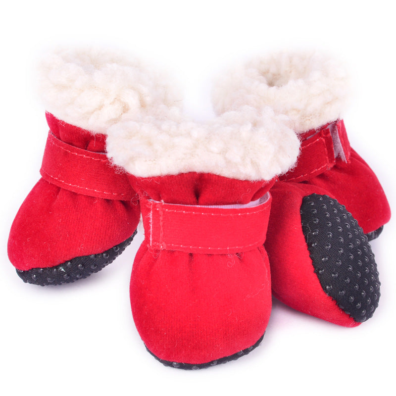 Waterproof Winter Dog Boots Socks Pet Dog Shoes Anti-Slip Puppy Cat Rain Snow Booties Footwear for Small Dogs