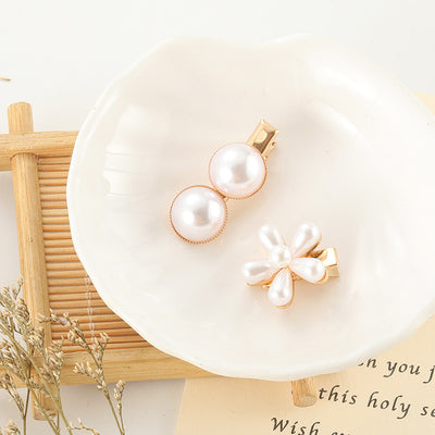 Slip-On Pearl Bow Hair Clip