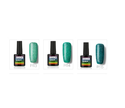 Nail Free, Long-Lasting, Non-Toxic, Nail Polish, ROSALIND Phototherapy Glue, Star Studded Rainbow System.