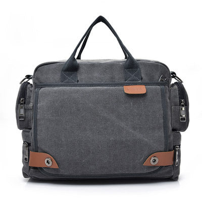 Multi-Compartment Canvas Fashion Men'S Shoulder Bag