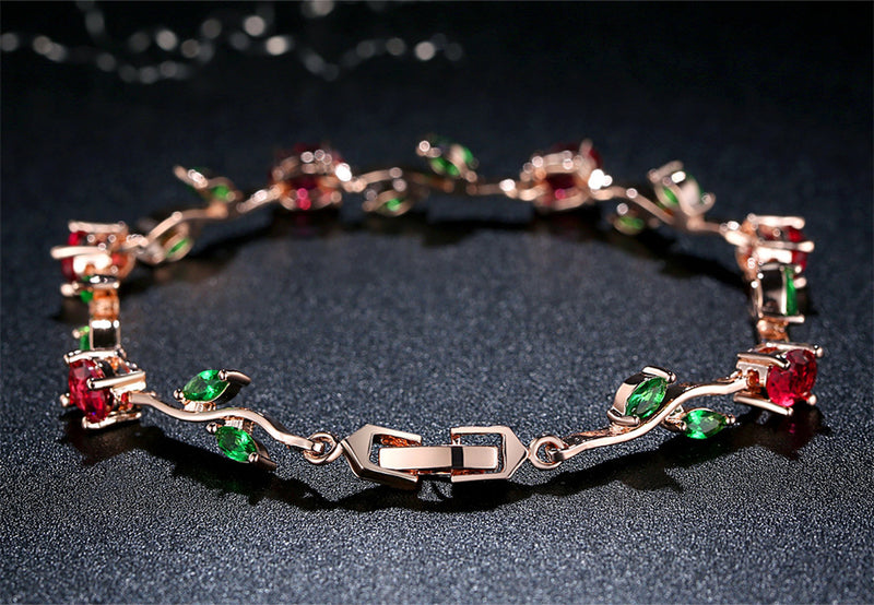 Plated Crystal Ladies Bracelet