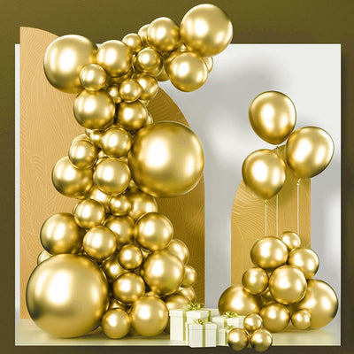 Palloncini D'Oro, 102 Pezzi Palloncini Diverse Dimensioni Confezione Da 18 Pollici 12 Pollici 10 Pollici 5 Pollici per Decorazioni Di Compleanno, Decorazioni Di Nozze