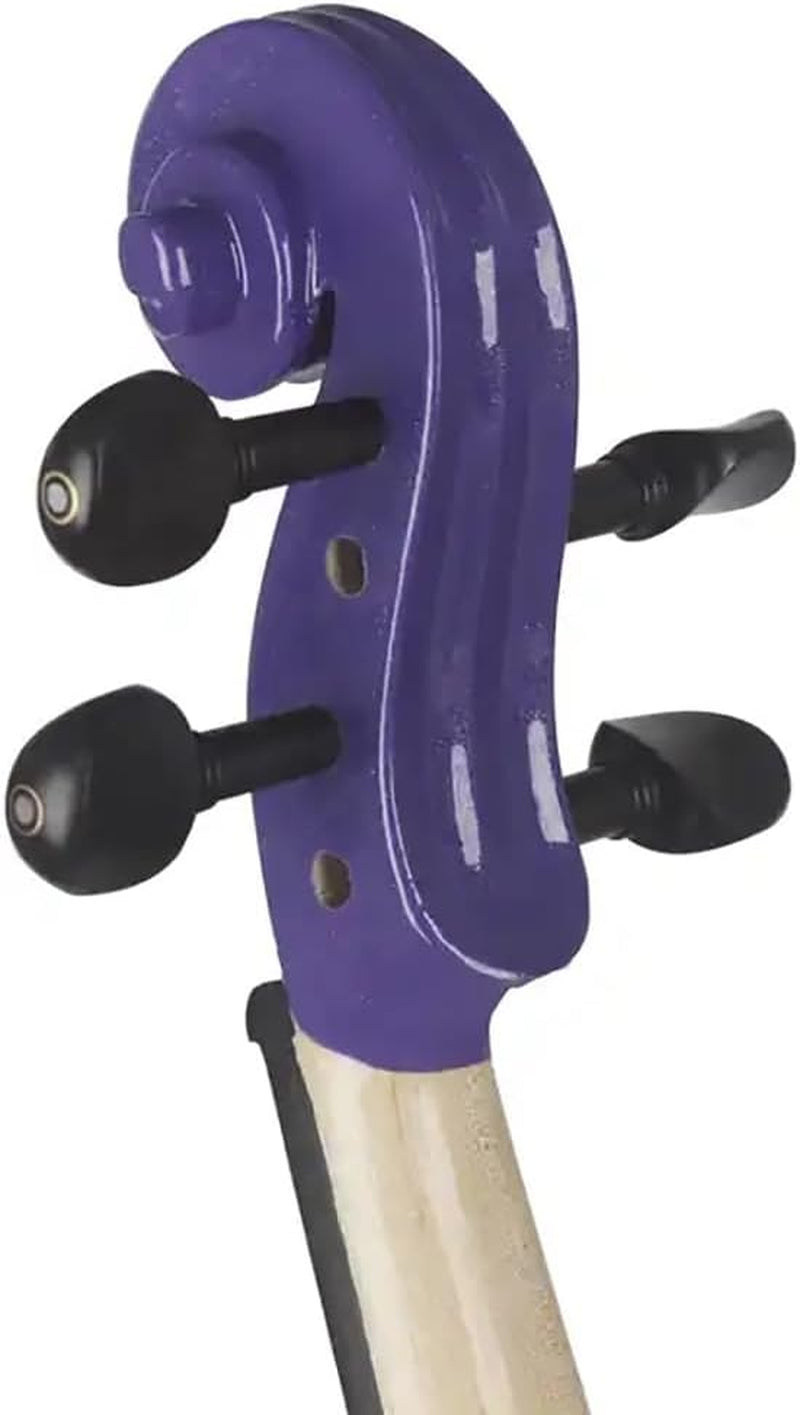 4/4 Violino Silenzioso in Legno Massello, Corpo in Acero Violino Elettrico Silenzioso Con Mentoniera, Custodia Rigida for Il Trasporto, Arco, Corde Extra, Cavo Audio, Colofonia, Strumento Musicale For