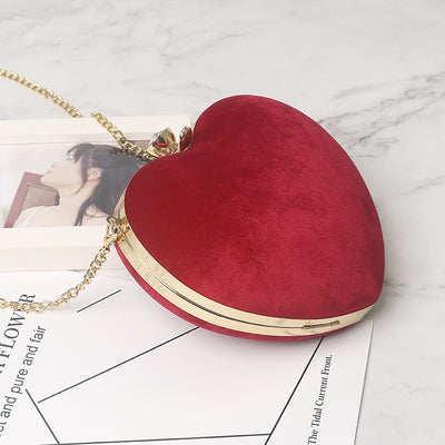 Heart-Shaped Hand Holding Chain Bag