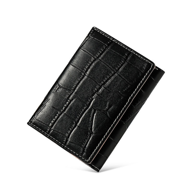 Fashion Simple Short Buckle Tri-Fold Wallet