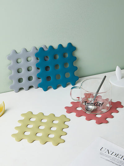 Soft Silicone Ironproof Pot Mat Table Mat Mesh Coaster