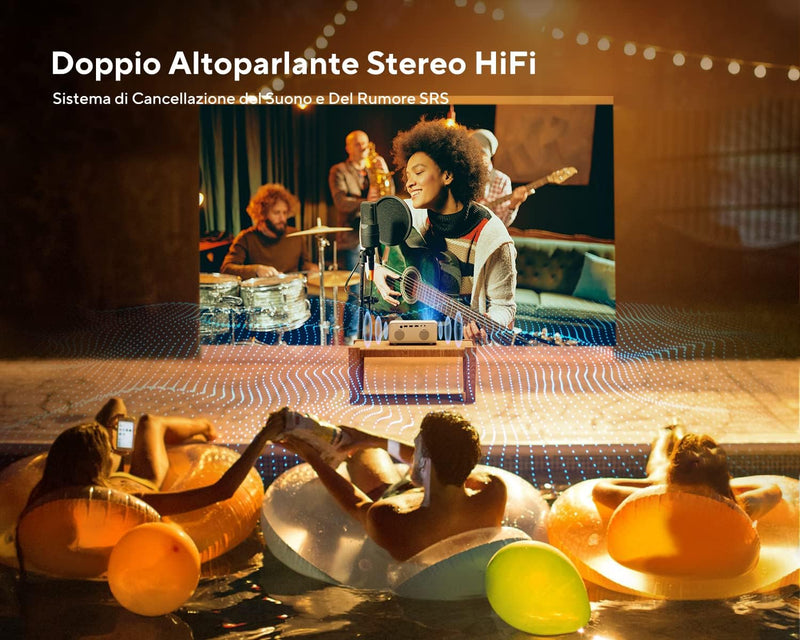 Proiettore 5G Wifi Bluetooth 9000 Lumens,  O7 Proiettore 4K Supporto 1080P Nativo, Videoproiettore Full HD Home Cinema per TV Stick/Ios/Android/Ps5/Hdmi/Usb/Pc (Con Treppiede)