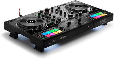 Djcontrol Inpulse 500 Controller DJ USB a Doppio Banco per Serato DJ Lite E DJUCED (Inclusi) — Interfaccia Audio Integrata, 16 Pad RGB Retroilluminati