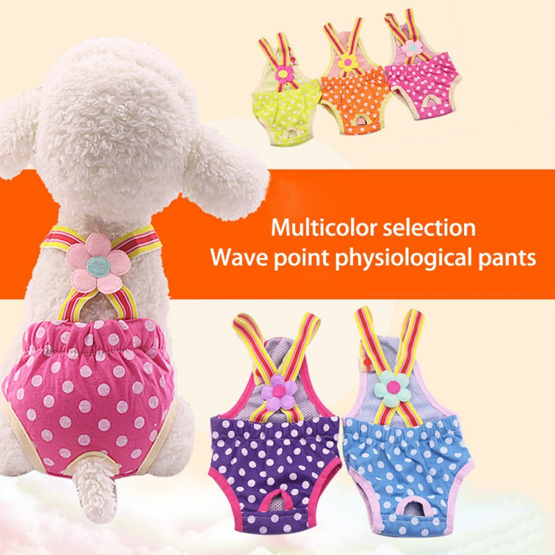 Pet Polka Dot Strap Physiological Pants Anti-Harassment Panties