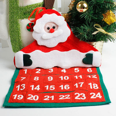 Christmas Velvet Hot Flower Calendar for the Elderly