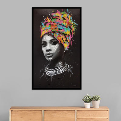 Turban African Woman Canvas Painting