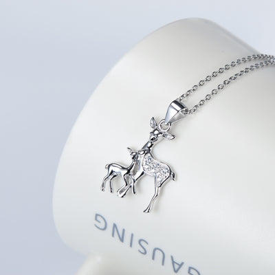 Fawn Pendant 925 Silver Necklace