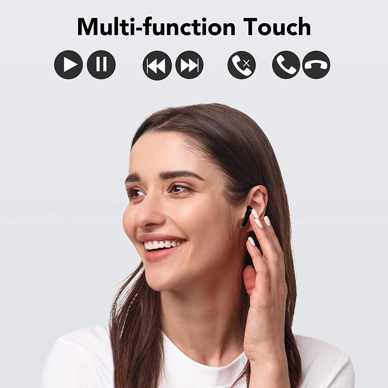 Cuffie Bluetooth, Auricolari Bluetooth 5.3 Con Bassi Profondi, Controllo Touch, 30 Ore Di Riproduzione, Ricarica Rápida USB-C, Cuffie Senza Fili IPX7 Impermeabile