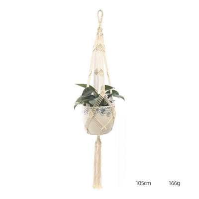 Custom Hand-Knitted Hanging Flowerpot Net Bag