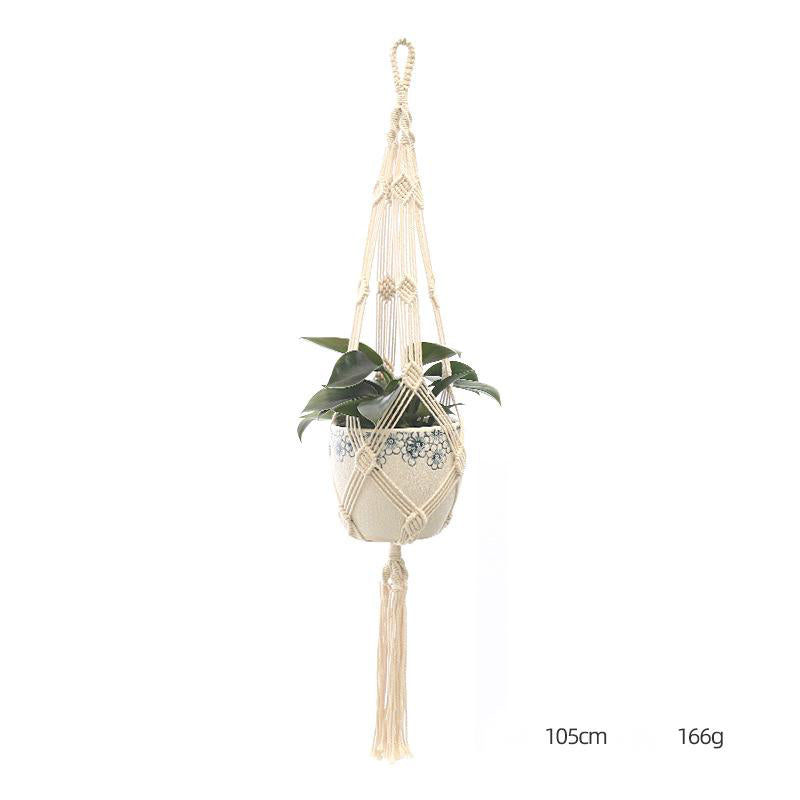 Custom Hand-Knitted Hanging Flowerpot Net Bag