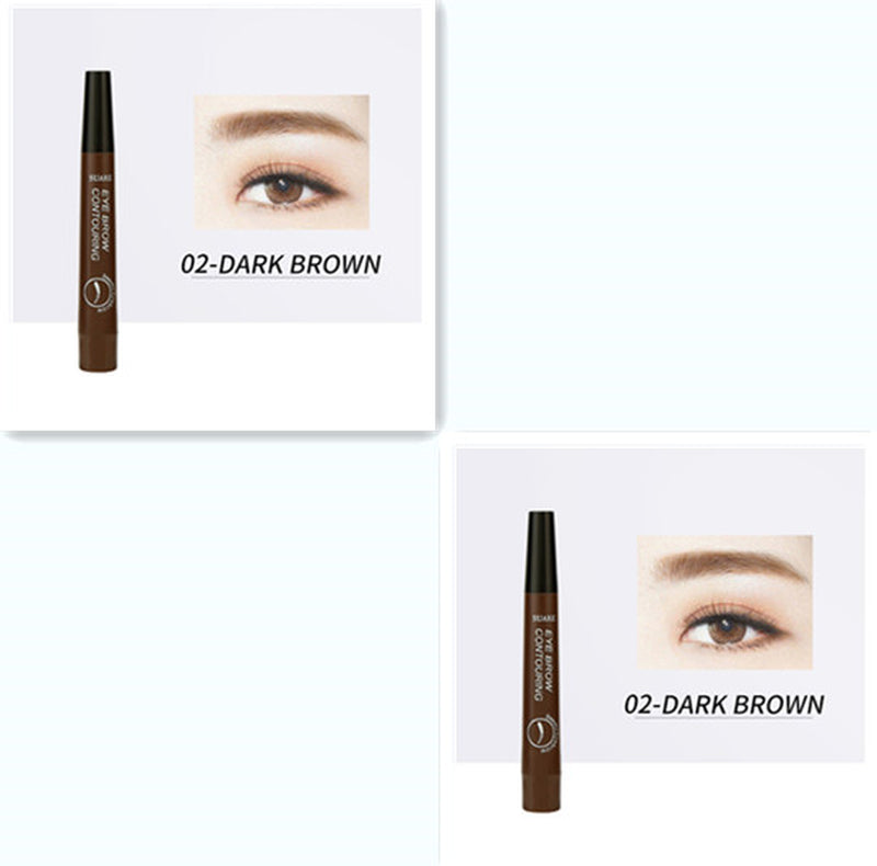 Four-Headed Eyebrow Pencil Long-Lasting No Blooming