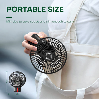 Ventilatore Portatile, Ventilatore USB Ricaricabile Con Luce LED, Gancio, Diffusore Di Aromi, Rotazione Di 180°, 3 Velocità, Power Bank, Mini Ventilatore per Casa, Ufficio, Tenda