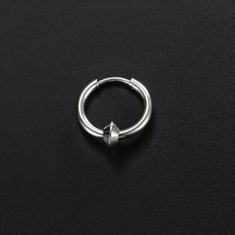 Stainless Steel Creative Hoop Earrings Women Triangular Earrings Fashion Jewelry Huggie Men Punk Hiphop