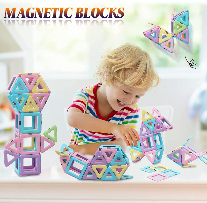 38 Pezzi Costruzioni Magnetiche per Bambini 3 4 5 6 7 8 Anni Giochi Educativo Magneti Compleanno Natale Ottima Idea Regalo